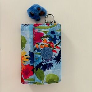 Kipling new without tag floral blue wallet